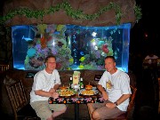 188  Tom & Chris having lunch @ Rainforest Cafe.JPG